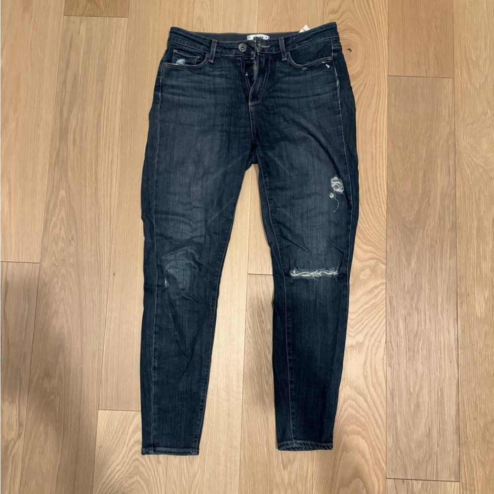 Paige Distressed Skinny Jeans Size 28